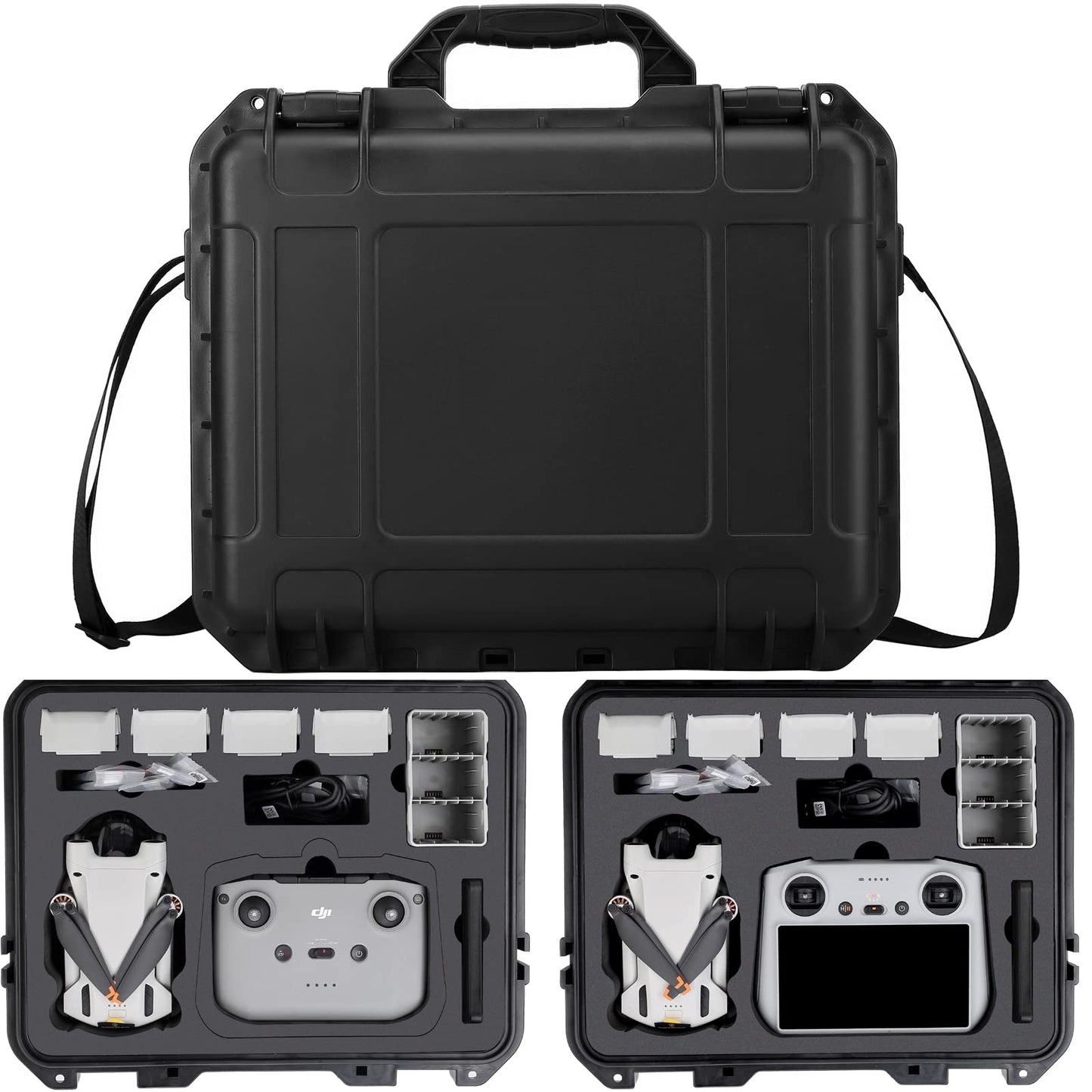 Professional Mini 3 Pro Case, Waterproof Hardshell Case for DJI Mini 3 Pro Drone and DJI RC/DJI RC N1 Remote Controller and Drone Accessories