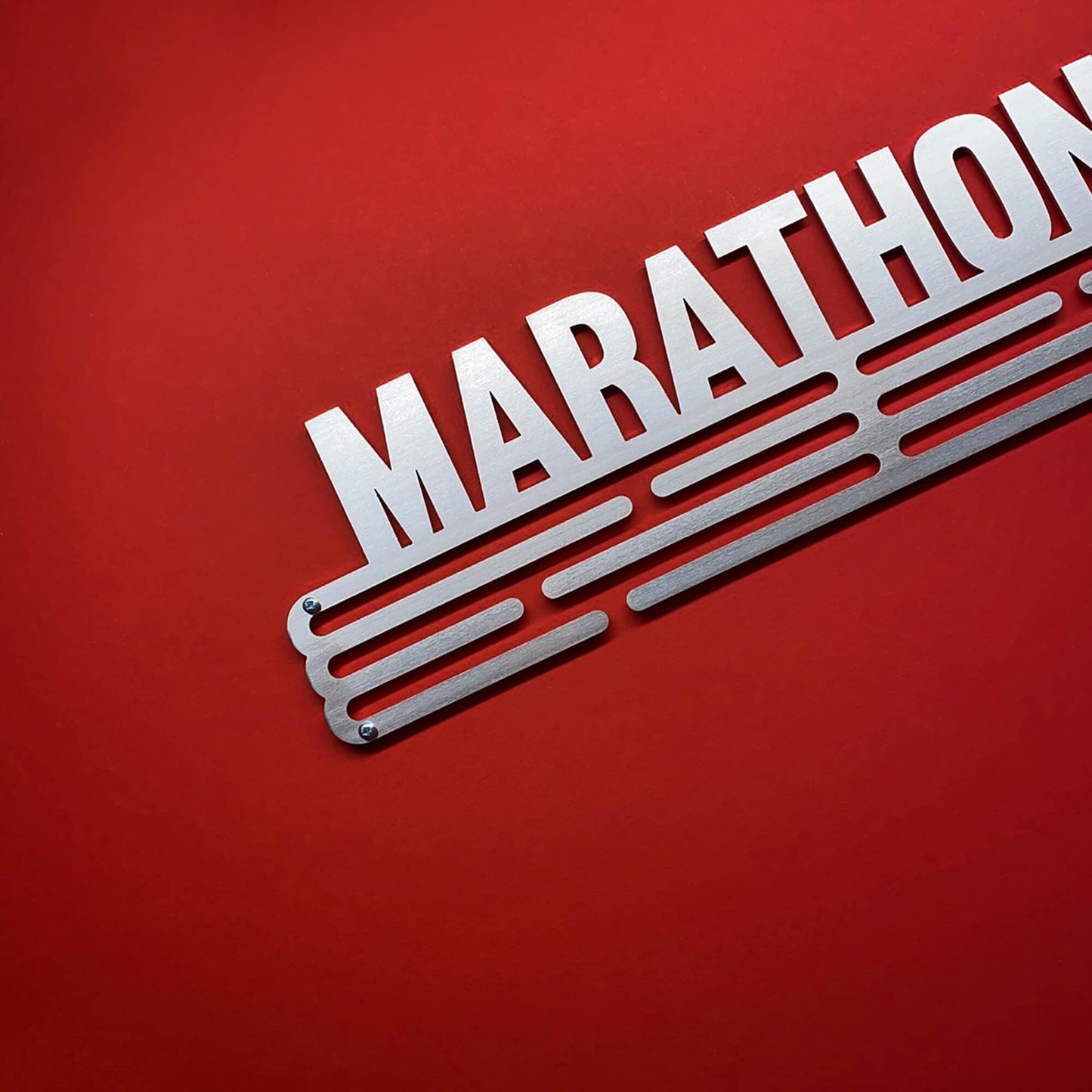 United Medals Marathon Medal Holder for 48 Medals Storage - Runner Gift Marathon Accessory - Medal Holder Hanger Display Rack - brushed stainless steel