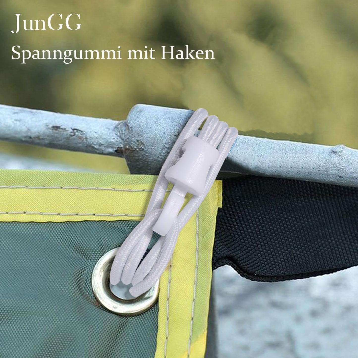 Young span rubber with hooks, 50 pieces, bungee cord with hooks 25 cm, tarpaulin tensioner rubber strap with hooks for tarpaulin fastening tent camping.