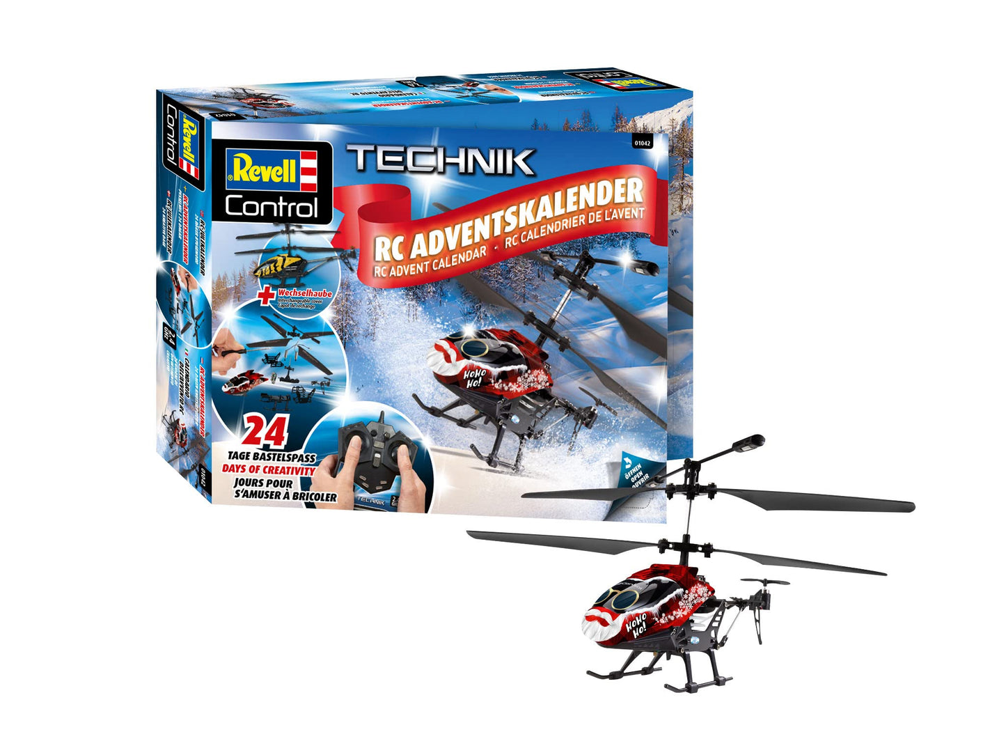 Revell Advent Calendar RC Helicopter I Remote-controlled helicopter I for building I RC advent calendar for boys, girls & adults aged 10 and up I Christmas gift