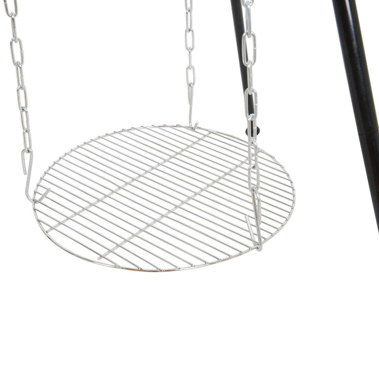 Mayer Barbecue BRENNA Swivel Grill Set, Dutch Oven Set with Tripod Stand, Dutch Oven 5.5 l, Cast Iron Pan, Stainless Steel Grill Grate & Coaster