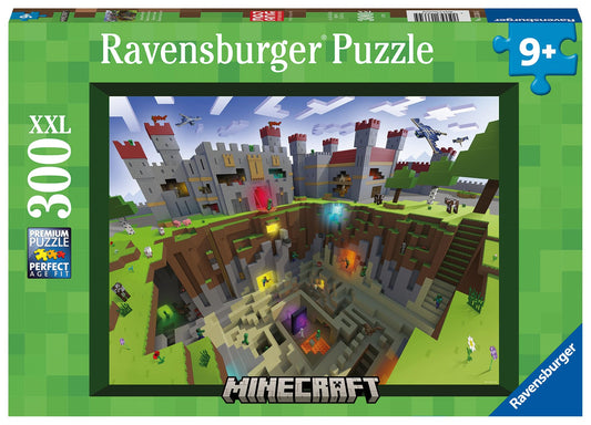 Ravensburger Kids Puzzle 13334 - Minecraft Cutaway & Kids Puzzle 13333 - Monster Minecraft - 100 Piece XXL Minecraft Puzzle for Kids 6 and Up, Minecraft Gifts.