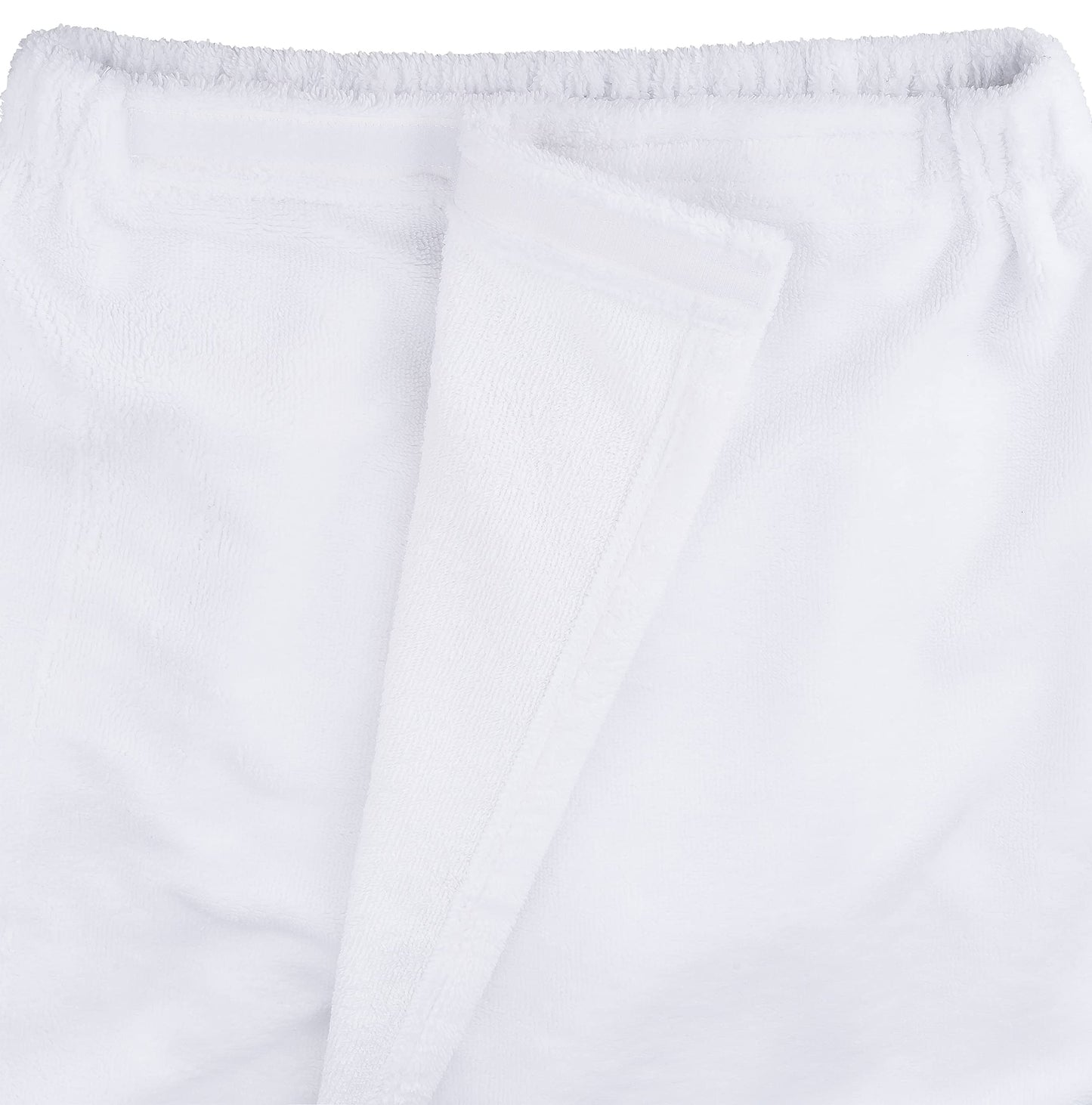 Floringo Luxury Sauna Sarong/Sauna Sarong Twin-Star Women with Velcro fastener and patch pocket - white