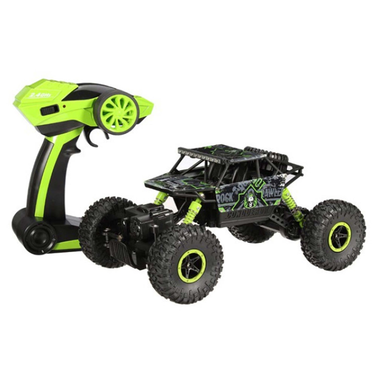 Remote Control Car 4WD 1:18, Electric Off-road Vehicle for Kids and Adults, Monster Truck Rock Crawler SUV, All-wheel Drive Stunt Car Toy with Remote Control for any terrain.