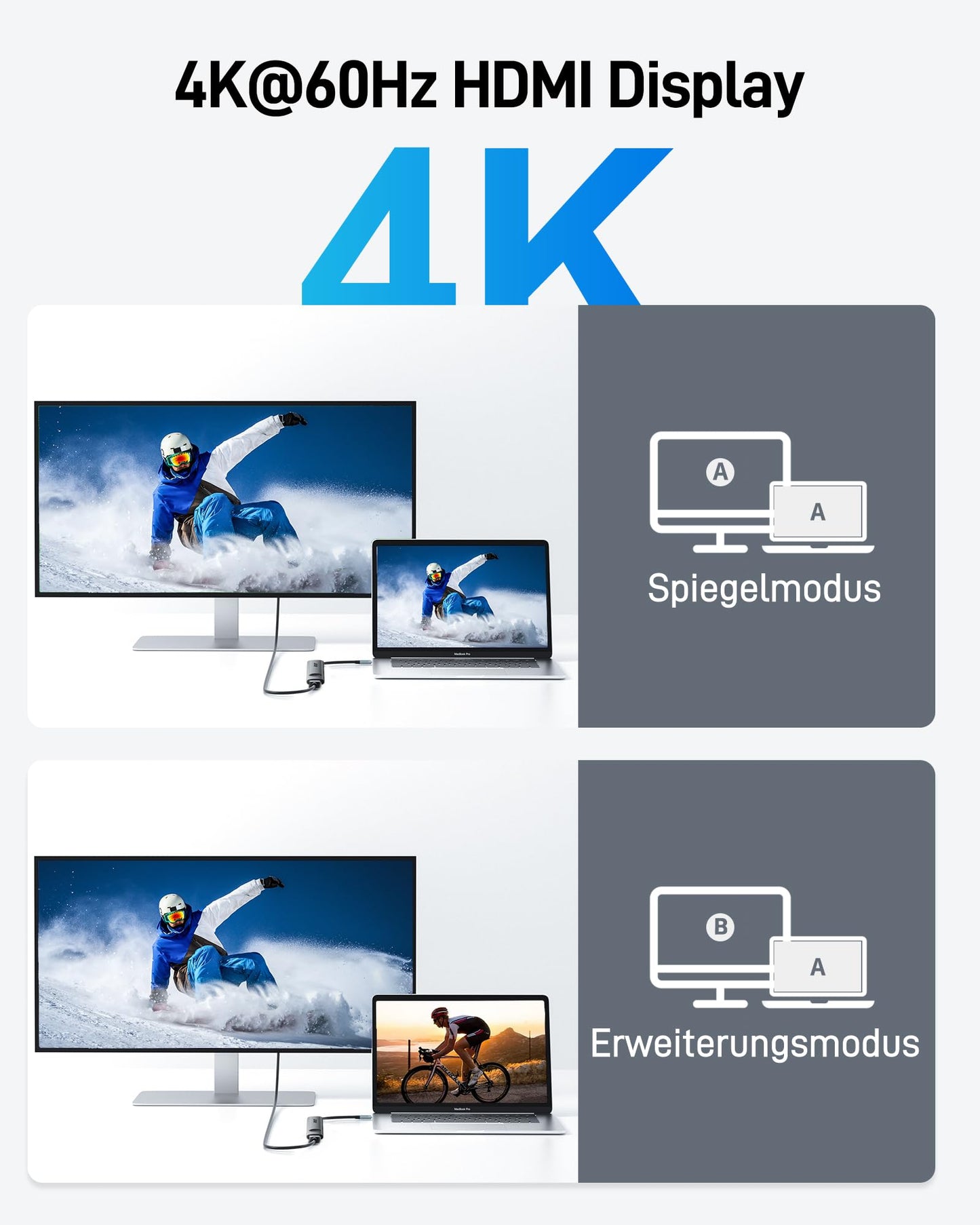 Acer USB C Hub, 4K@60Hz Adapter with HDMI, PD 100W, 2x USB 3.0, data port, card reader, and screen control - 7 in 1 docking station for MacBook Pro/Air, Surface, iPhone 16 Pro.