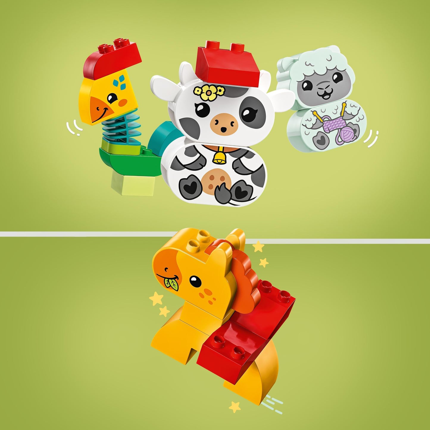 LEGO DUPLO Number Train - Learn to Count, Train Toy & DUPLO Animal Train, Wheeled Train Toy with Creative Animal Figures