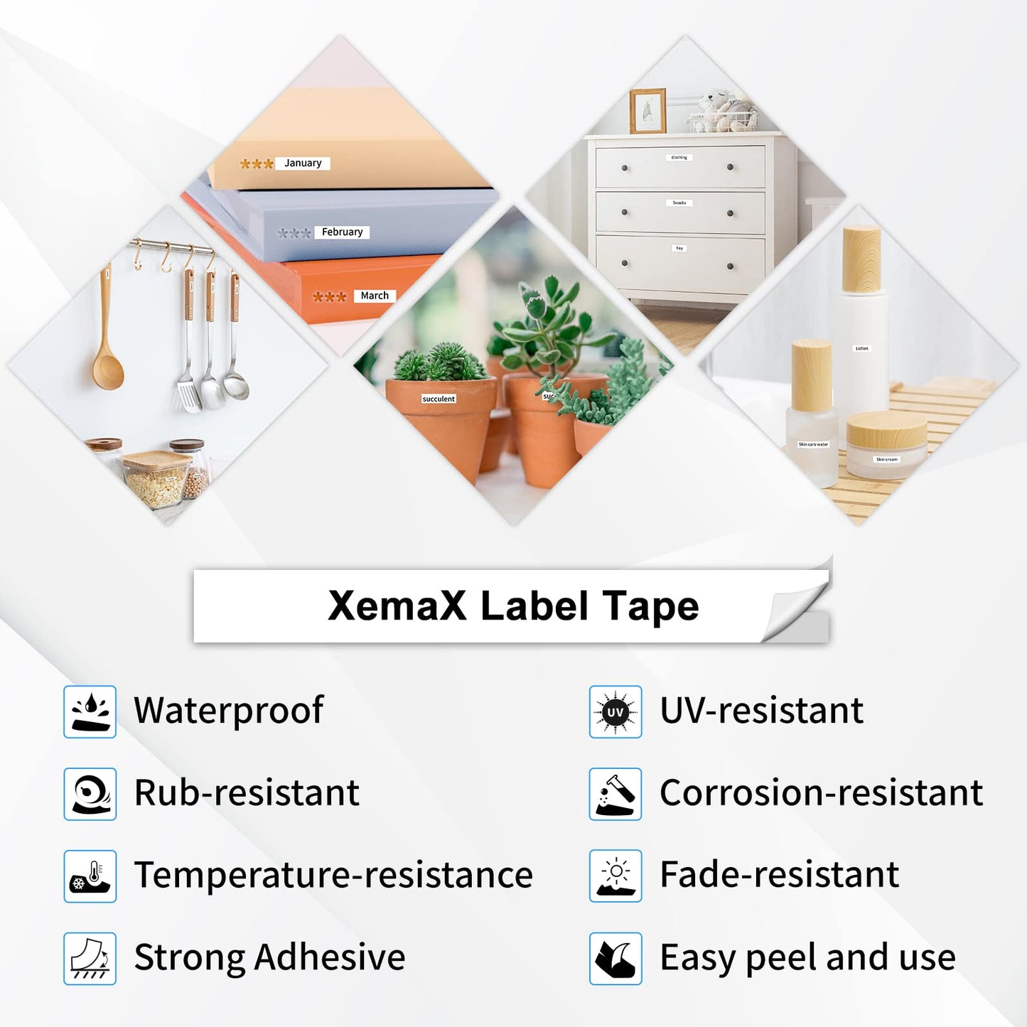 3x XemaX Compatible Label Tape Replacement for Brother P-touch TZe-641 18mm TZe 0.7'' Label Tape for Brother Label Maker PT-D400 2030 D450VP E500VP P900W P950NW P750W, Black on Yellow