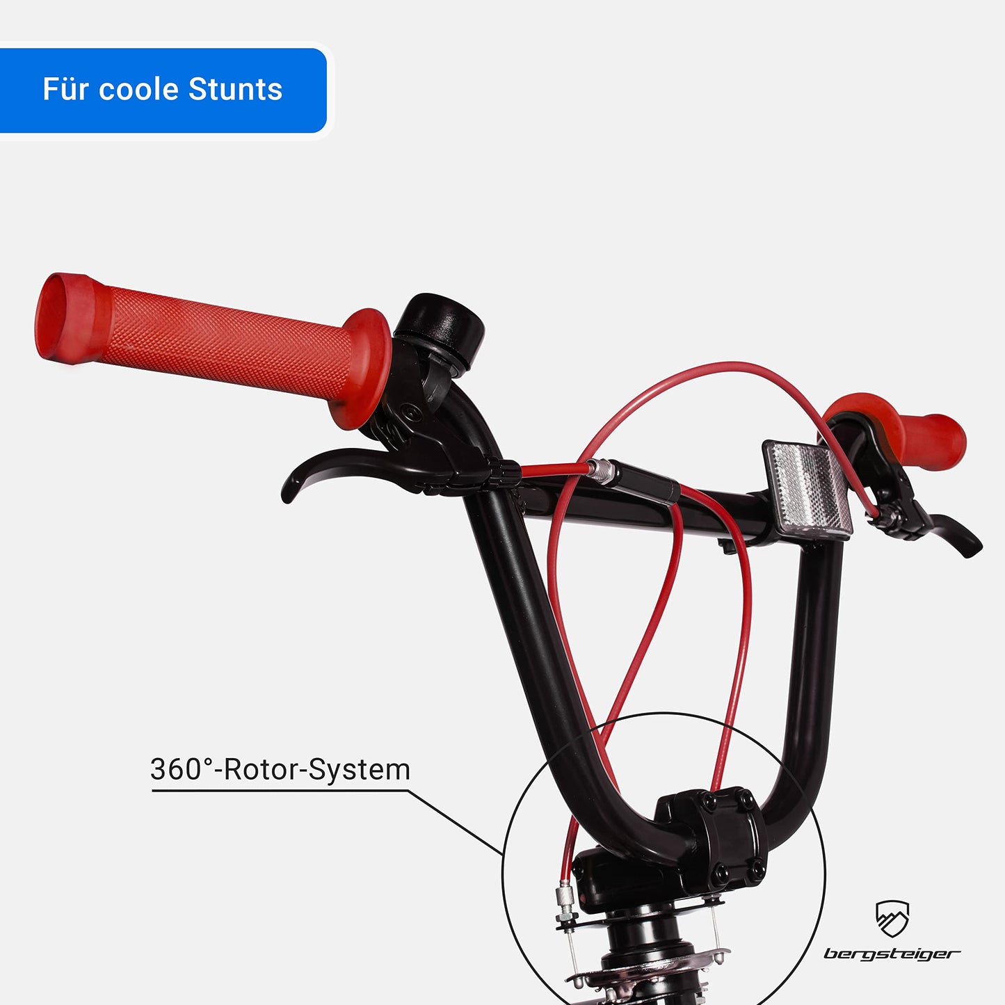 Climber Halifax 20 Inch BMX, Fatbike, 360° rotor system, freestyle, 2 steel pegs, chain guard, freewheel.