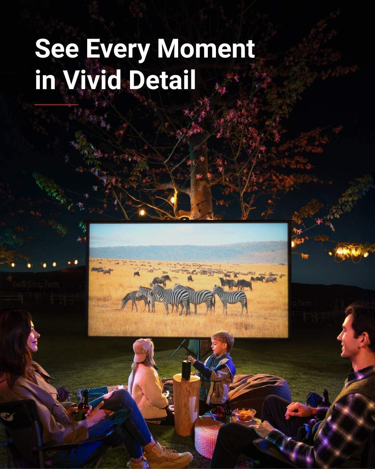 Anker Nebula Capsule Mini Portable Video Projector, Mini Smart Wi-Fi Video Projector, 100 lumens Output, 360° Speaker, 4-hour Video Playback Battery Life, Home Entertainment.
