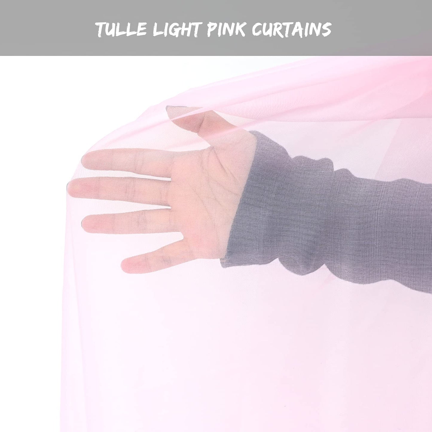 JTOOYS cross curtain swag, curtain panel for cross curtain rod curtain wedding decoration panel 130 * 550 cm (Pink)