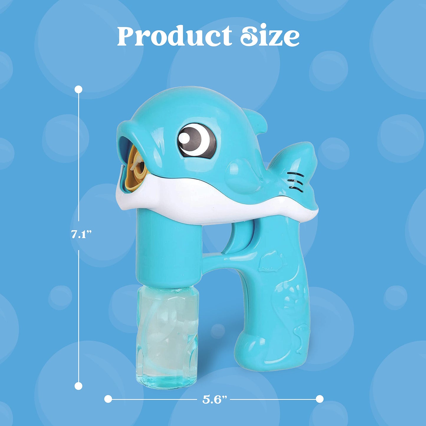 JOYIN 2 Bubble Guns, Whale Bubble Guns for Kids, LED Bubble Gun with 4 Bubble Solution, Bubble Gun with Batteries, Outdoor Toy