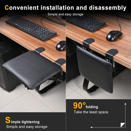 Giecy Armrest Desk Extender, Ergonomic Foldable Computer Desk Armrest Support Armrest Wrist Rest for Home and Office.