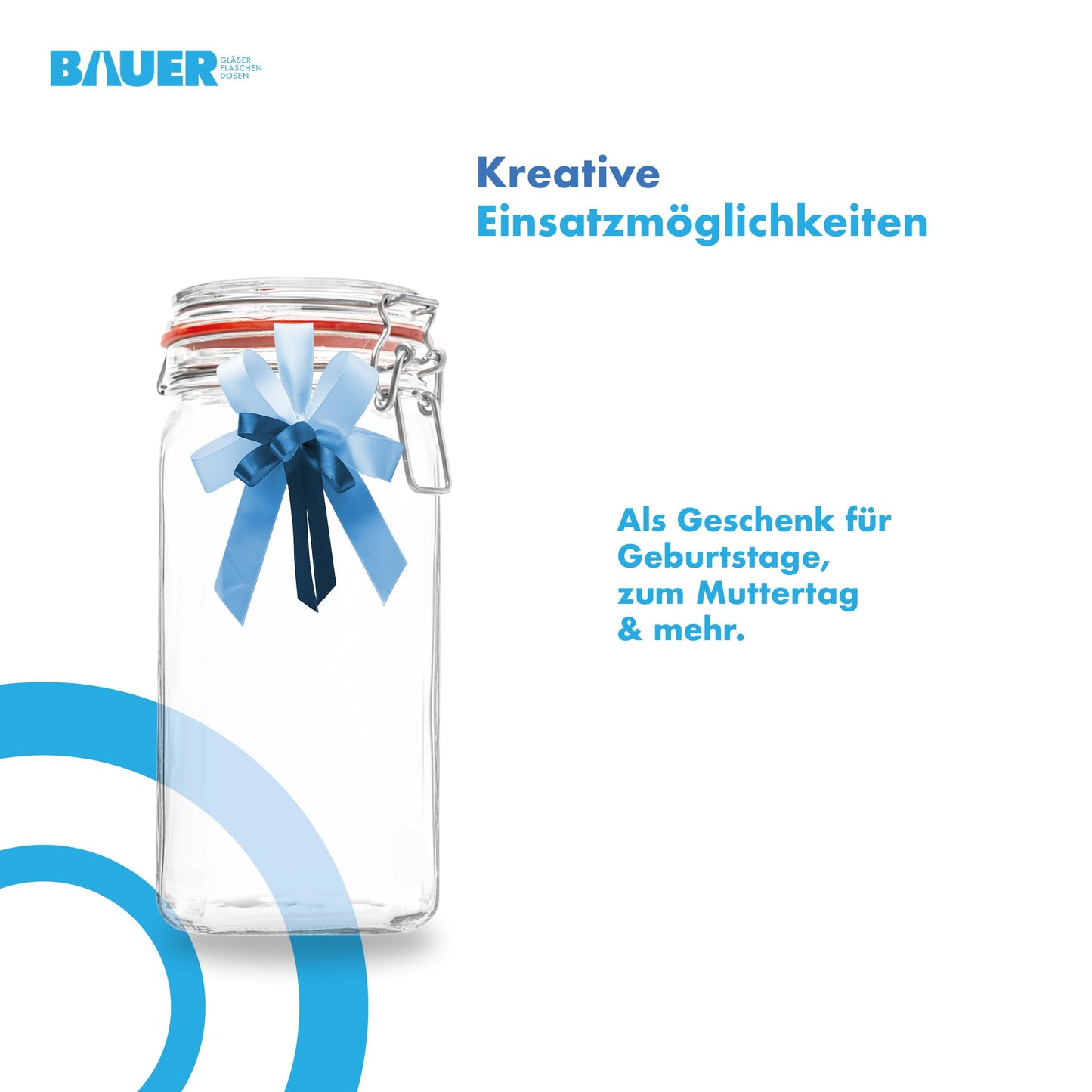Bottle maker - 12-piece set wire bail jars 1550ml, usable as canning and fermenting jars, for storage, jars for filling, including labels, jars with wire bail - Made in Germany.