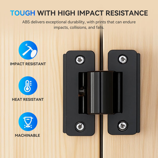 JAYO ABS Filament 1.75mm (Black+Black), 2kg (2 * 1kg/spool), ANTI-WARPING/IMPACT RESISTANT/HEAT RESISTANT, Accuracy +/-0.03mm, 3D printer filament