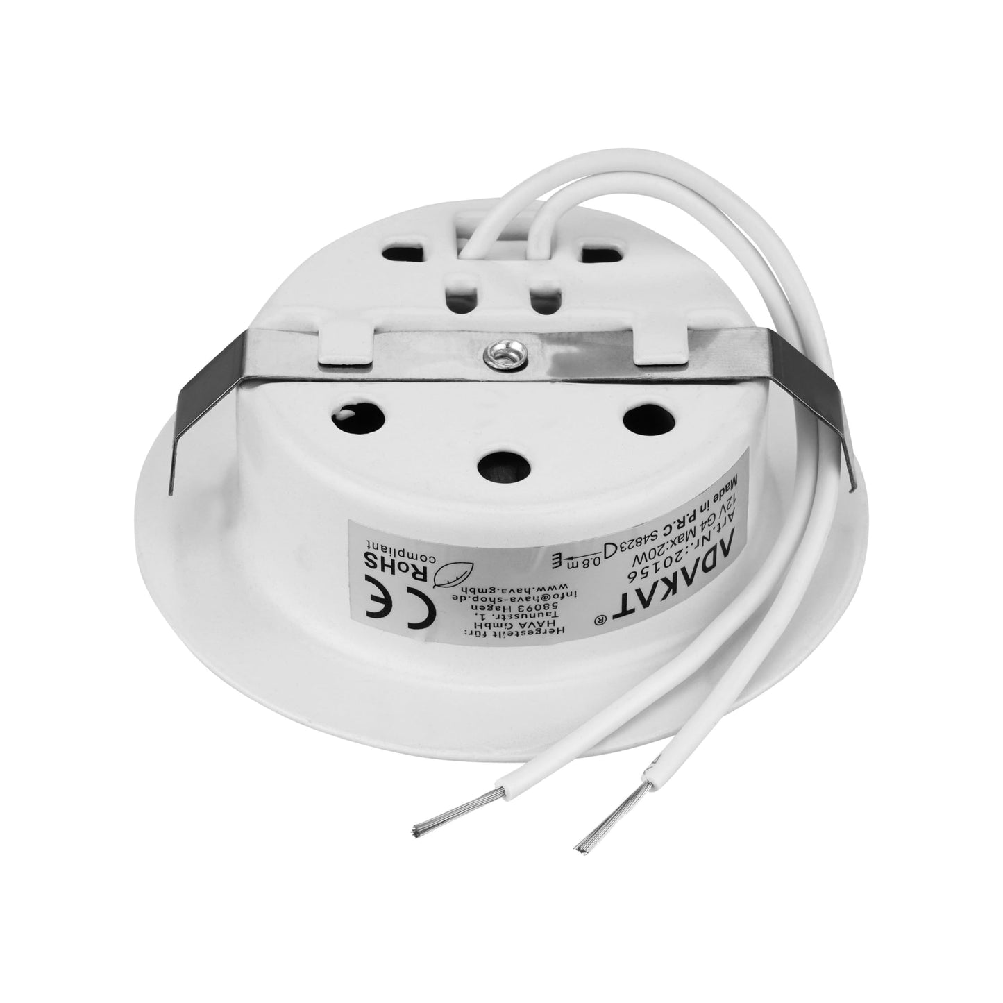 ADAKAT 5-pack, full metal recessed spotlight G4 12V, glass cover