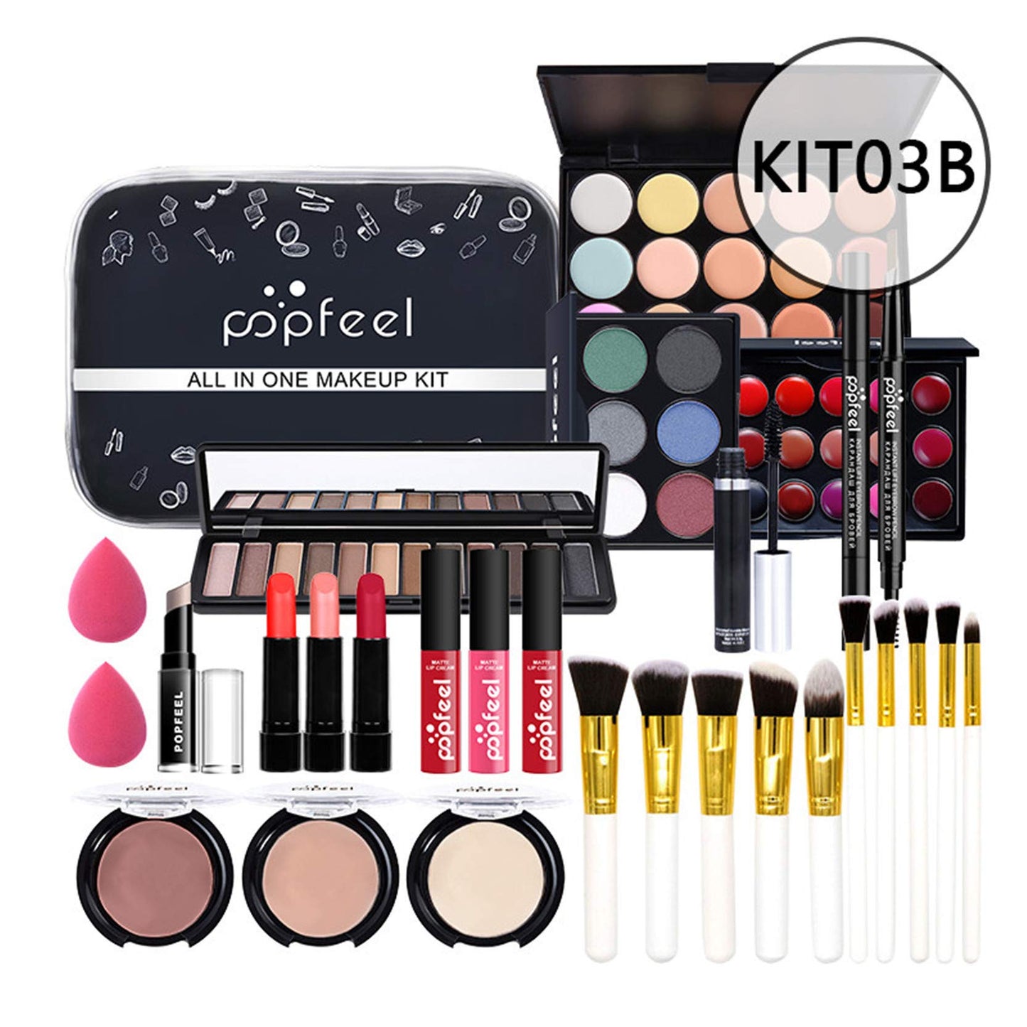 CHSEEO Makeup Gift Set Makeup Kit Cosmetics Makeup Palettes Makeup Case Makeup for Face, Eyes, and Lips #7