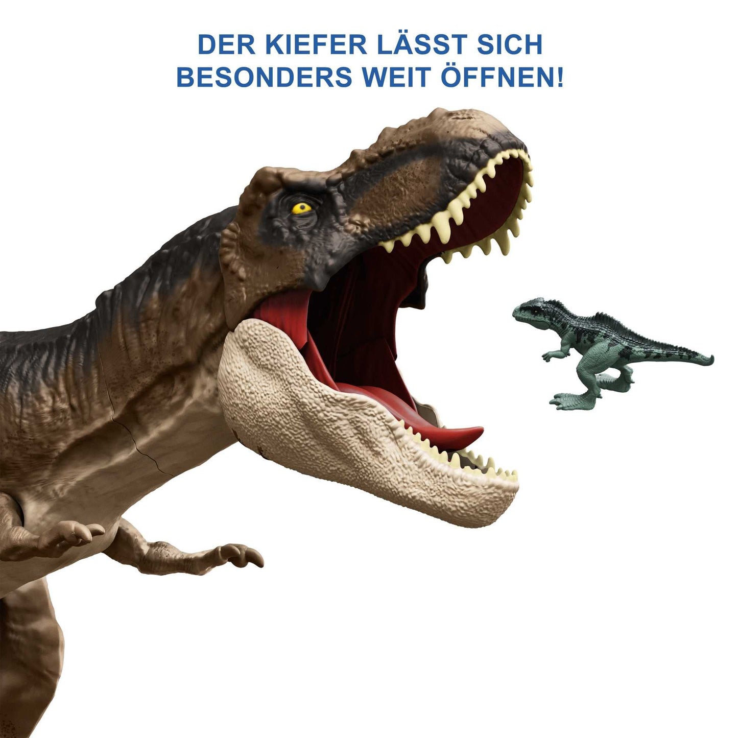 Mattel Jurassic World Dinosaur, Extra-large T-Rex action figure, 101 cm long, poseable with eating function, dinosaur toy, for kids ages 4 and up, HBK73.