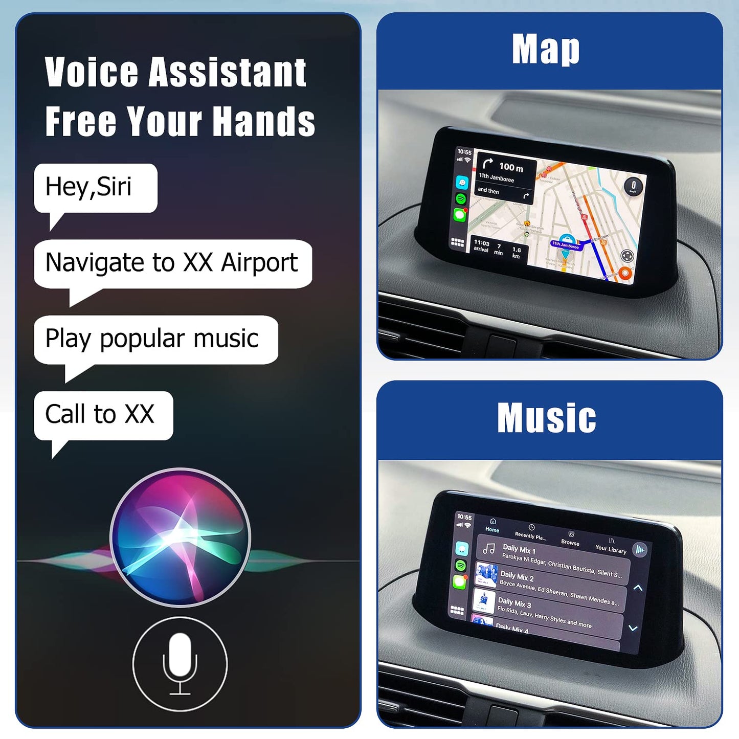 Mazda Wireless Carplay Retrofit Kit, TK78-66-9U0C OEM USB Hub for MZD Connect System, compatible with Mazda 2/3/6/CX3/CX5/CX9/MX5 2014-2020 (Supports Wireless Carplay, NO Android Auto)