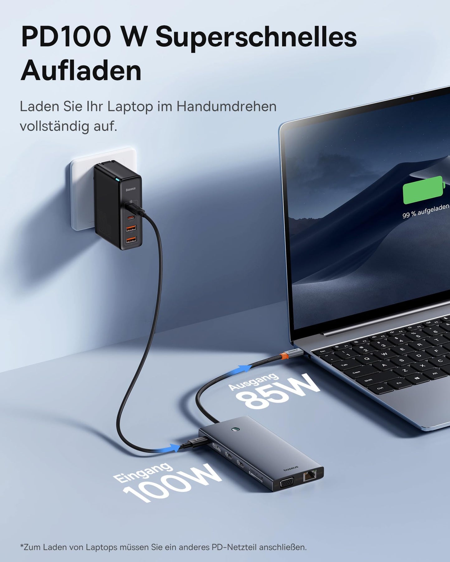 Optimized for efficiency, the Baseus USB C Docking Station supports 3 monitors, offering a 13-in-1 USB C Hub with 2 HDMI 4K@60Hz, DisplayPort 4K@60Hz, VGA, USB 3.1 10 Gbps, PD 100W, and Ethernet for Dell/HP/Lenovo/Surface Laptop.