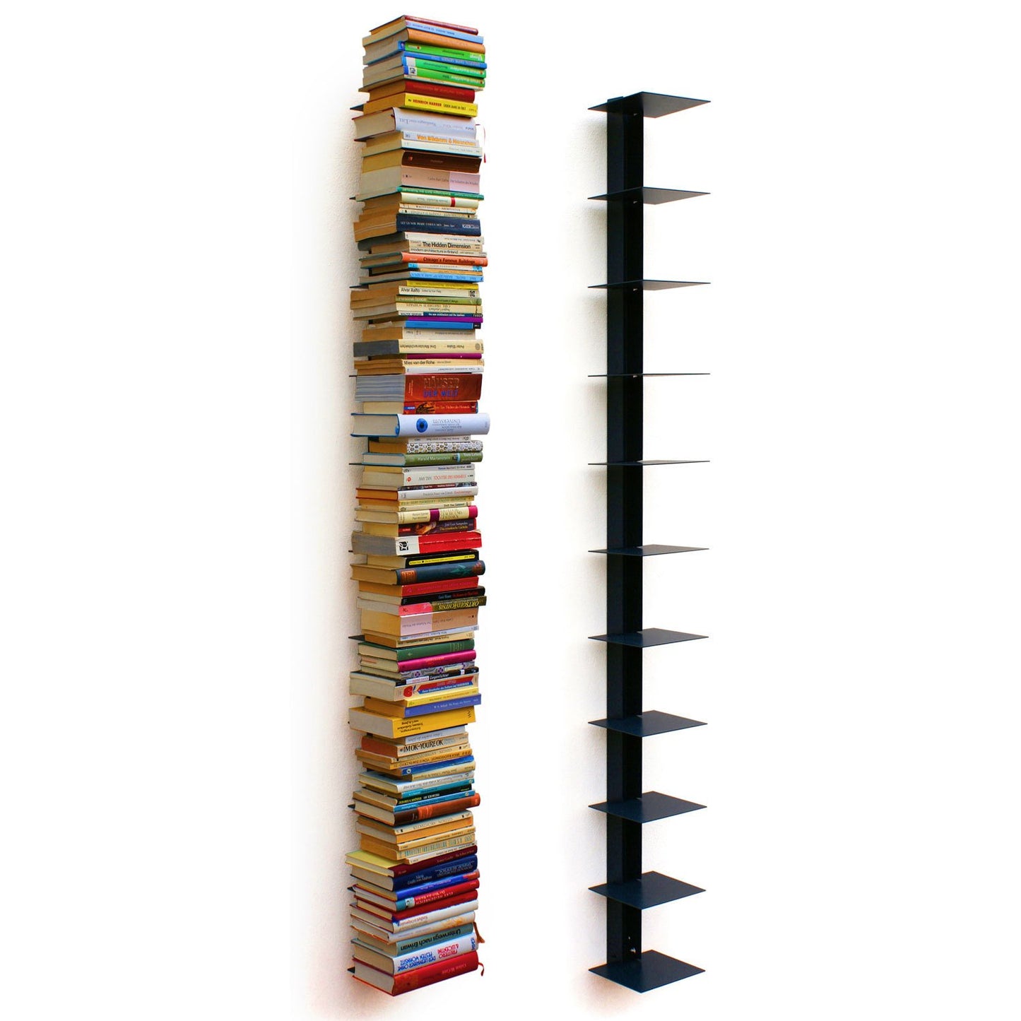 Rabbit-shaped book tower 170 cm anthracite bookshelf wall shelf