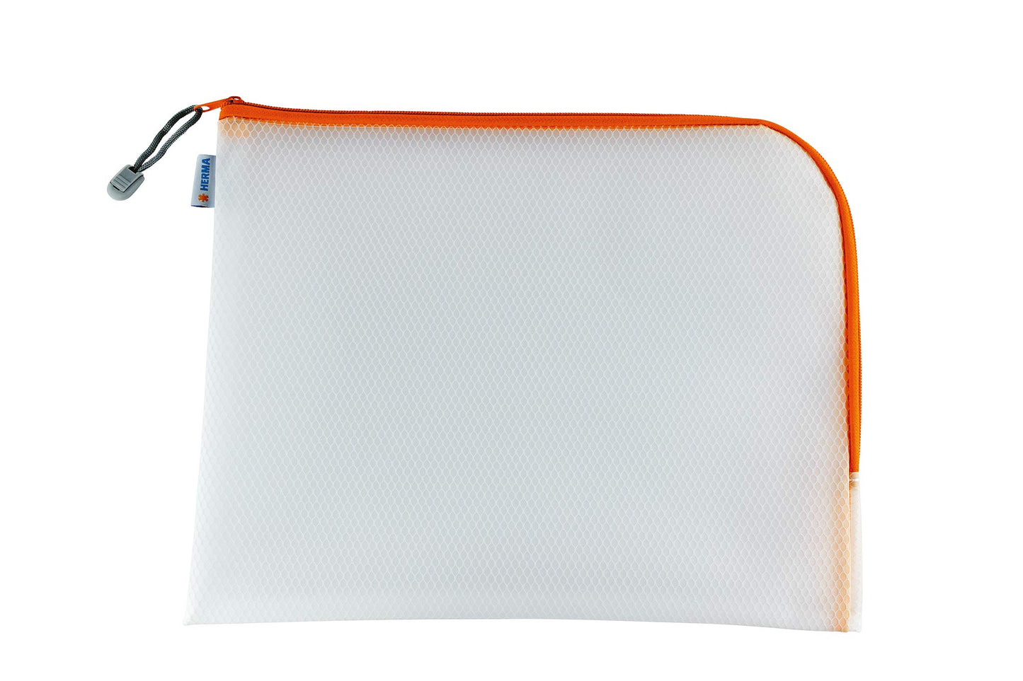 HERMA A4 zipper document bag set, 10 pieces, large waterproof zip bag, lockable plastic document folder with zipper, semi-transparent, 36 x 28 cm.