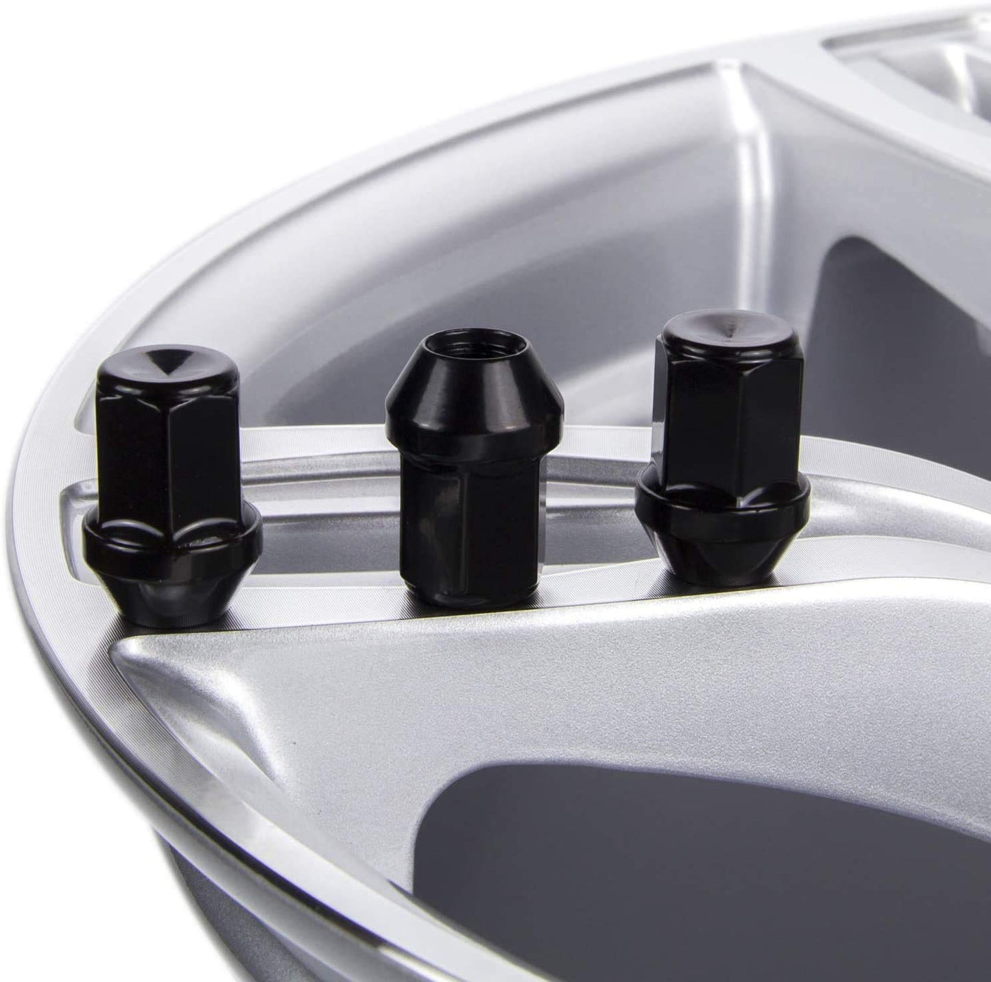 20 black wheel nuts 1/2 UNFx34 cone SW19 compatible with Jeep Grand Cherokee (99-10) WJ WG WH