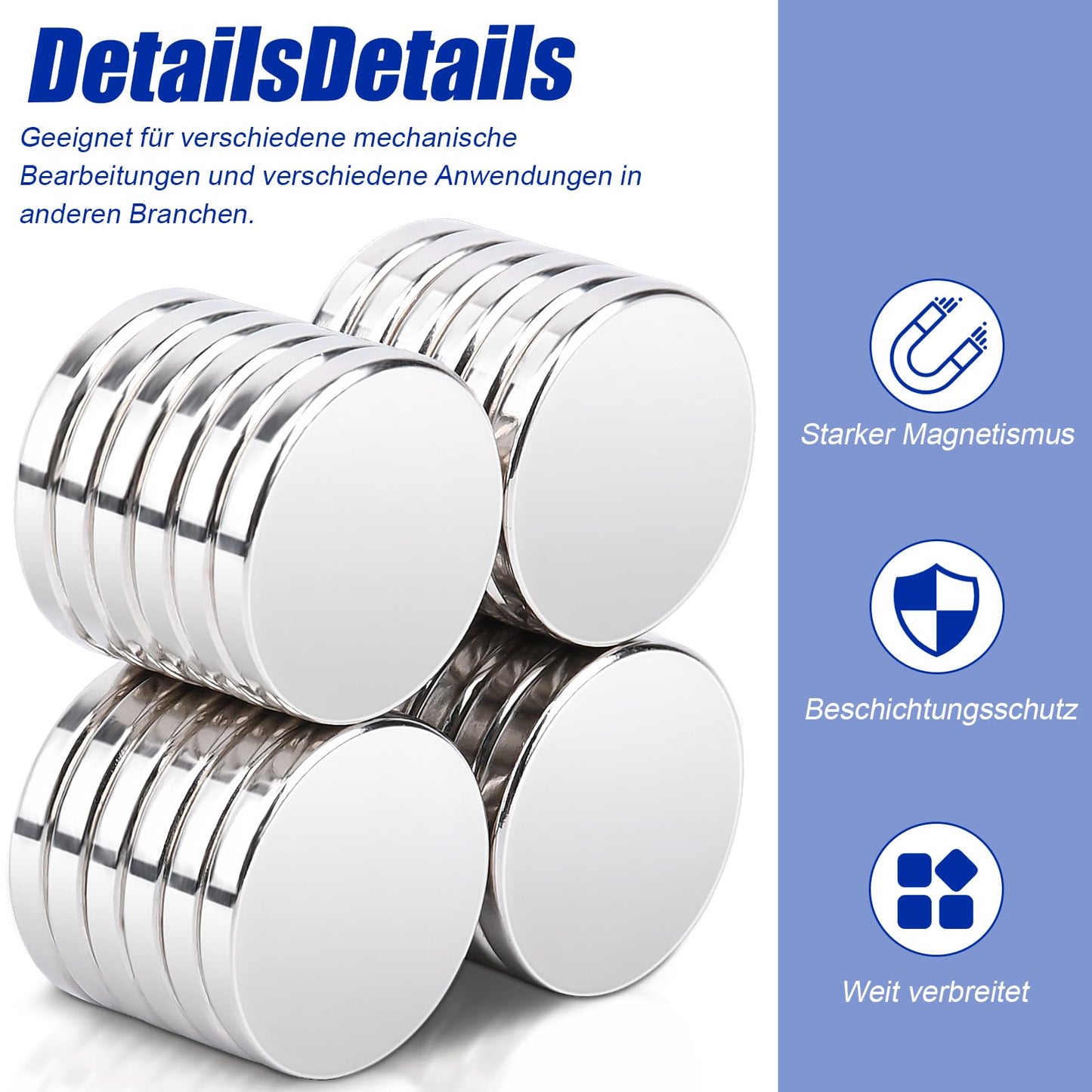 25 strong magnets, 20x3MM strong magnets for magnetic board, neodymium magnets extra strong, small round magnets strong neodymium magnet displate magnets for whiteboard kitchen, crafting, office.