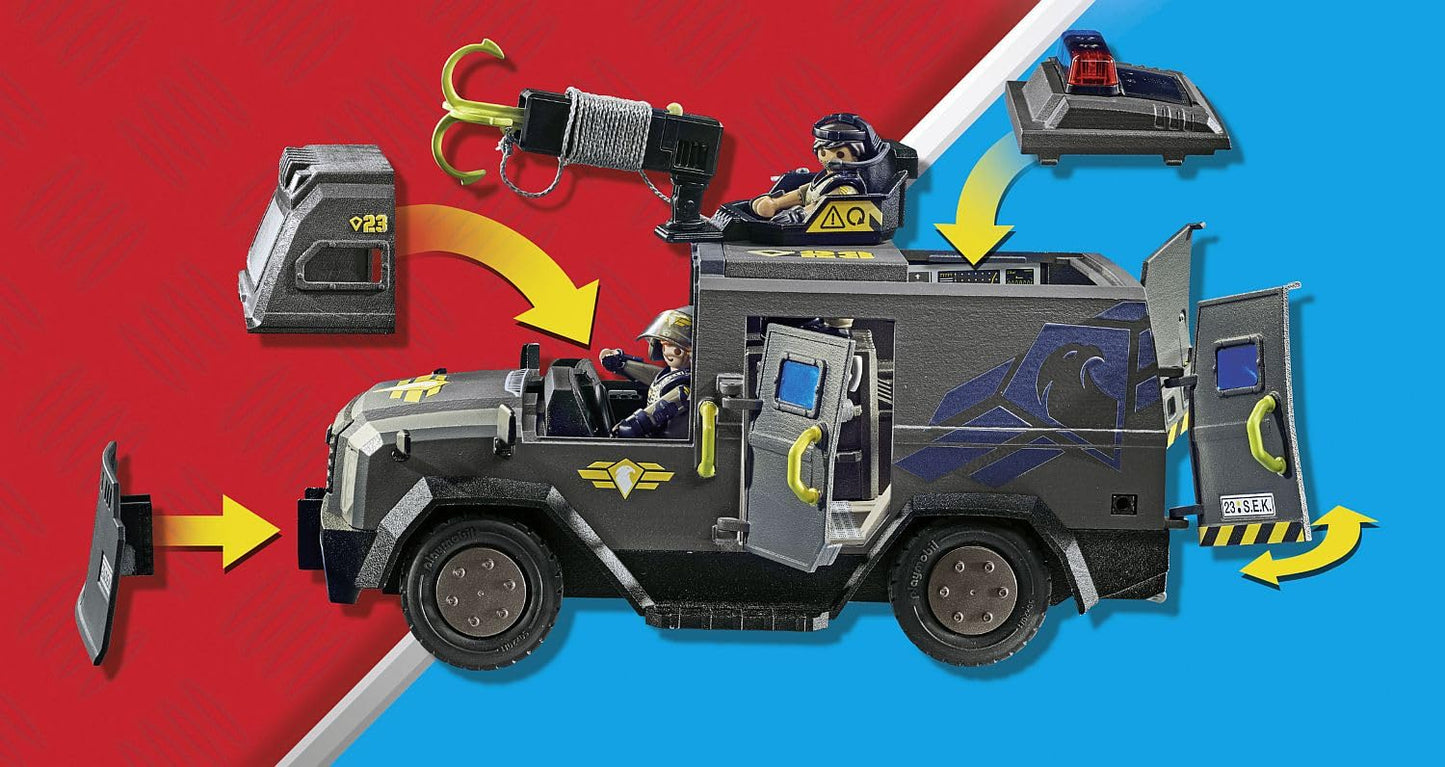 PLAYMOBIL | City Action | SWAT terrain vehicle | with light and sound | Toy for children aged 5 and up | 71144