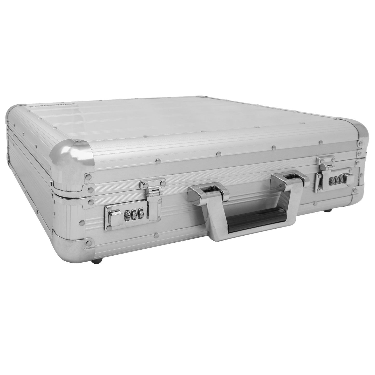 anndora Aluminum Briefcase Attaché Case Silver - Combination lock lockable