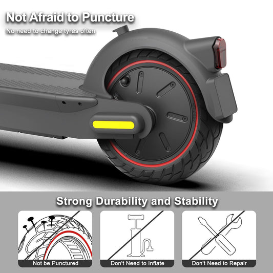 Amitor solid tires 10x2.5-6.5 for Ninebot MAX G30 G30P G30LP, 10 inch solid rubber scooter puncture-proof, E scooter Honeycomb 60/70-6.5 tires solid rubber anti-slip & wear-resistant (Slot 44), 2PCS