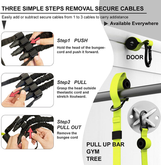 RHINOSPORT Pull-Up Fitness bands - Chin-up band - Pull Up Assist Bands - Pull Up Chin-up aid - Chin-up bands - Resistance bands