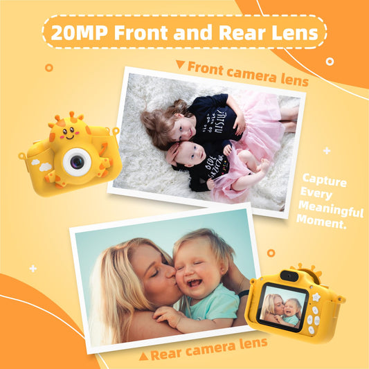 TIATUA Kids Camera, 1080P Camera for Kids with 2.0" Screen & 32GB Card, Selfie Digital Camera & Camcorder for Kids, Christmas Birthday Gifts, Toy for 3-12 Year Old Girls Boys