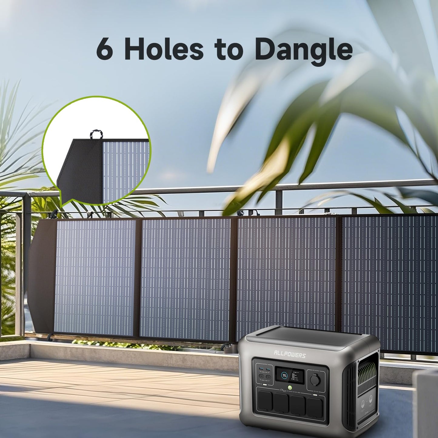 ALLPOWERS 200W Foldable Solar Panel, Monocrystalline Solar Modules, IP67 Waterproof & Durable Solar Charger for Power Station Solar Generator Photovoltaic Module Solar System Camping RV