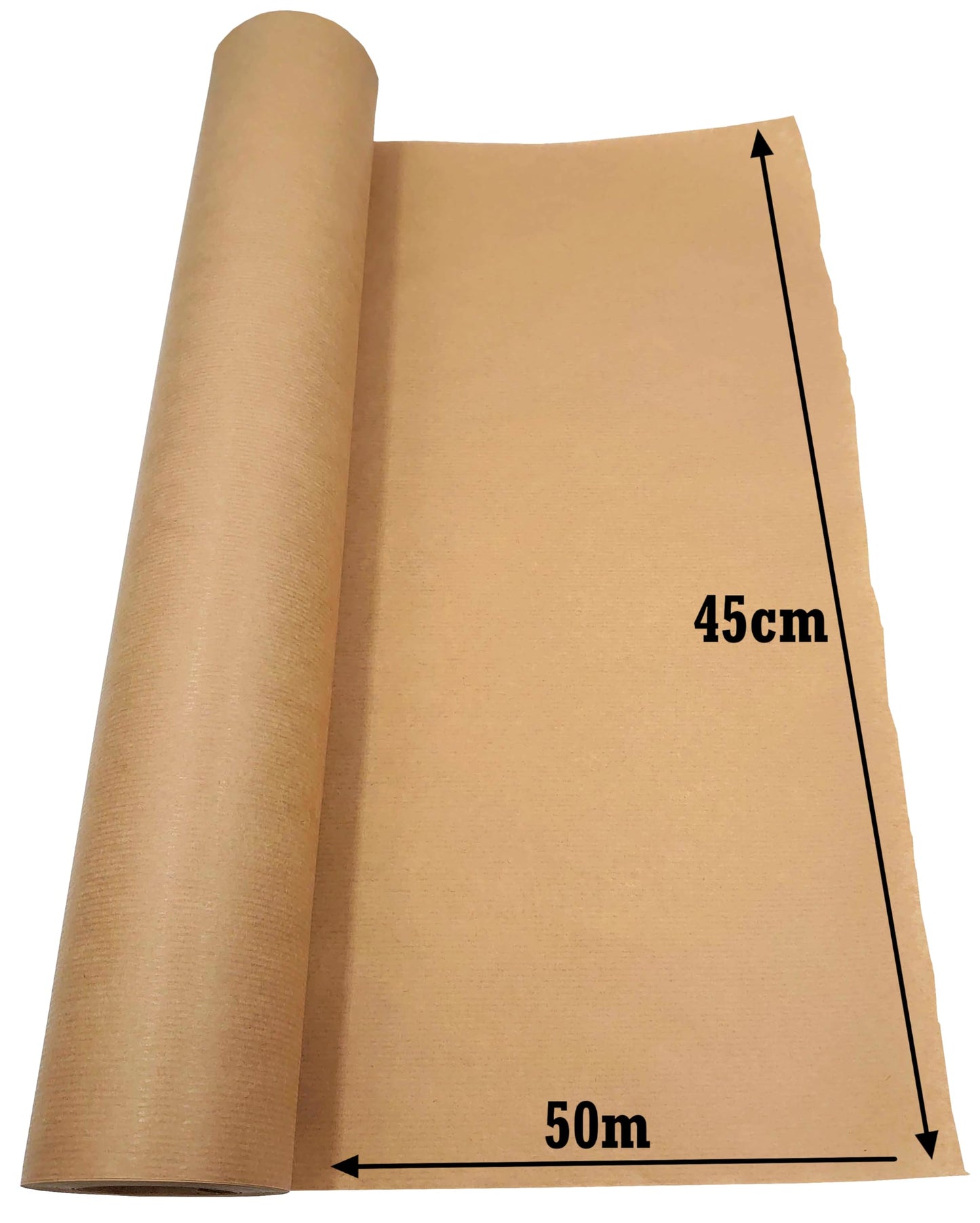 PAKNOR® 44 cm - 50 m Brown KRAFT PAPER, Gift wrap, Kraft paper roll. Perfect for crafting, gift wrapping, packaging, wrapping paper, food paper.