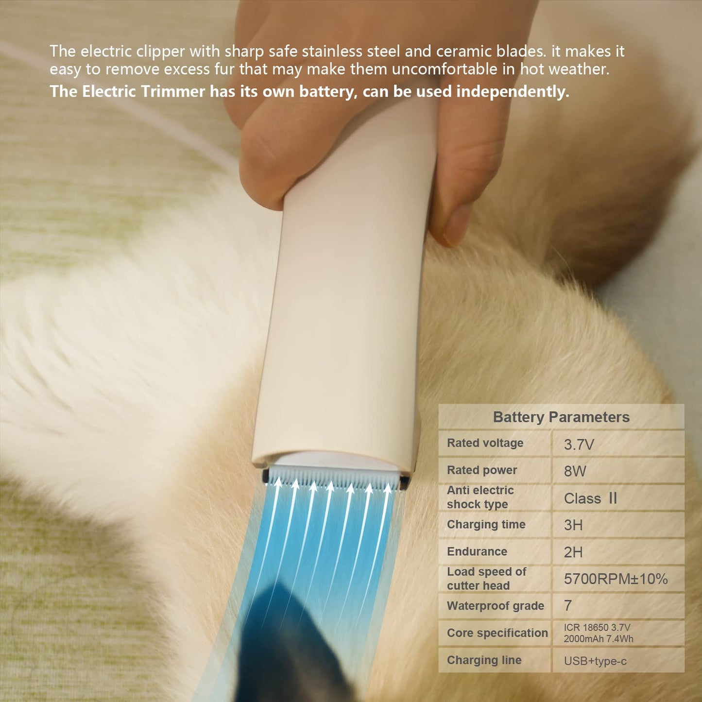ANOSOSPECIAL Professional Pet Grooming and Vacuum Set - 3 modes cat hair remover, low noise, durable dog trimmer