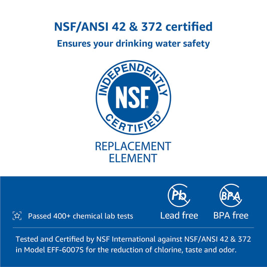 AQUACREST Refrigerator Water Filter, Compatible with Maytag UKF8001, UKF8001AXX, UKF8001P, UKF9001, PuriClean II, Whirlpool 4396395, 469006, FILTER 4, Sears/Kenmore 9006, 46-9006 (3)