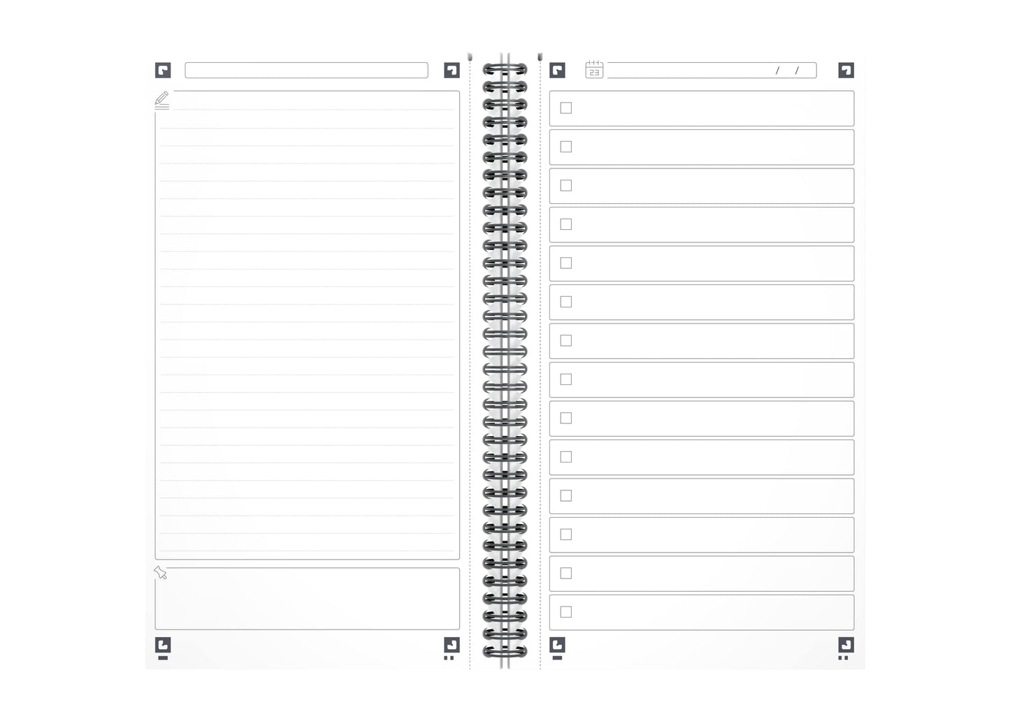 Oxford Task Manager, To-Do List Notebook, spiral bound, 460 pages, blue, pack of 5.
