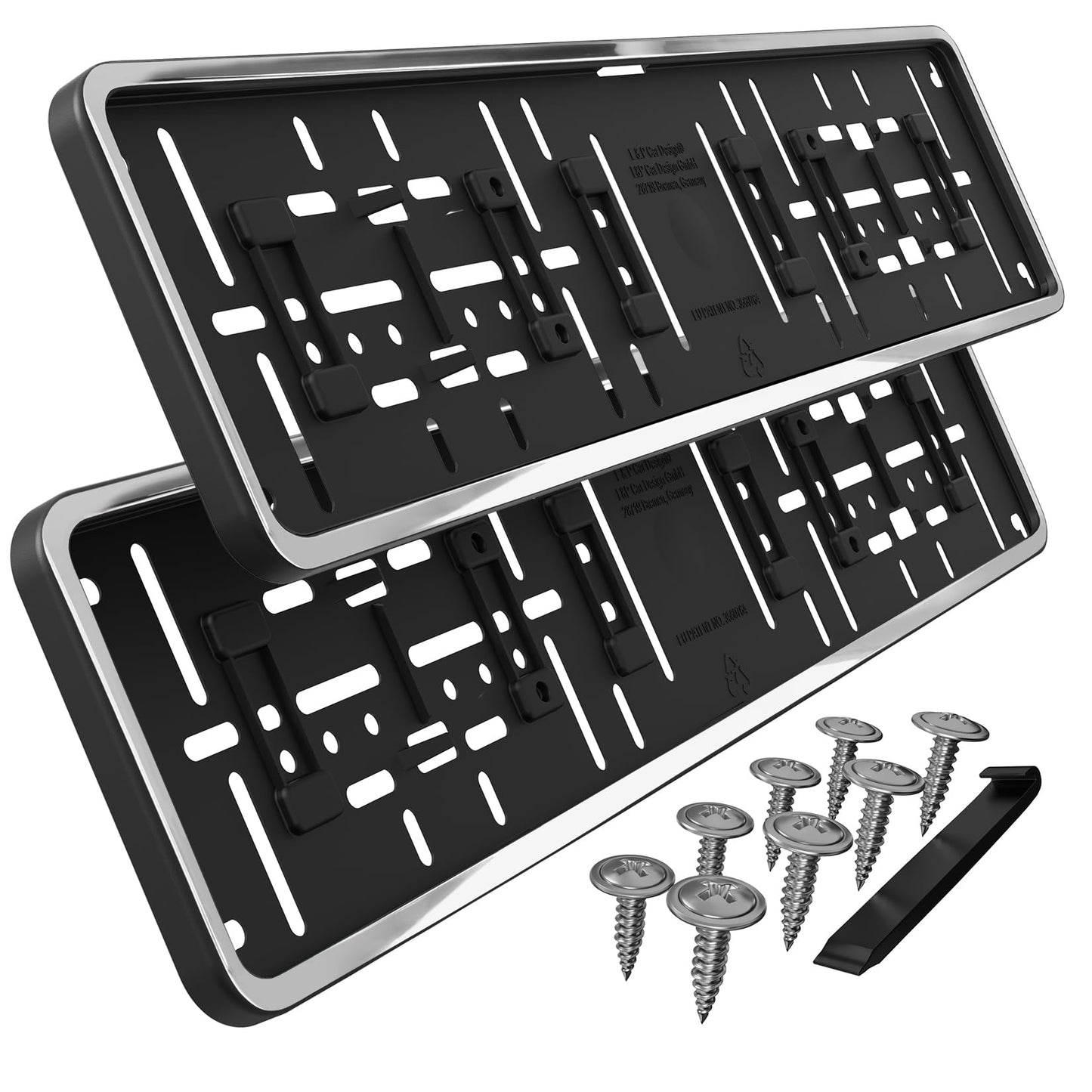 License plate holder constant frame license plate bracket car license plate holder in chrome look license plate bracket vehicle license plate holder car license plate 2 pieces