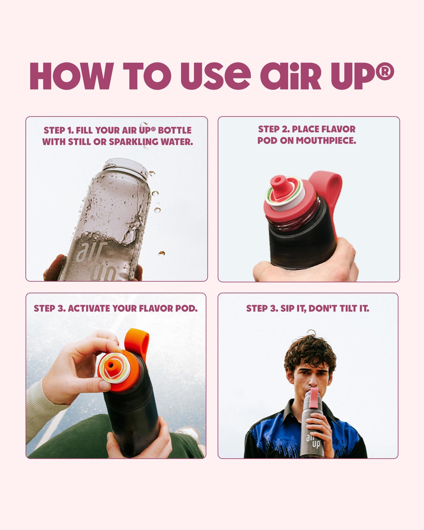 air up® Flavor Pods Pack 3 x Wildberry | Vegan & 0 sugar | Discover many more flavored water pods for your water bottle, water flavors, scent pods for water bottle.