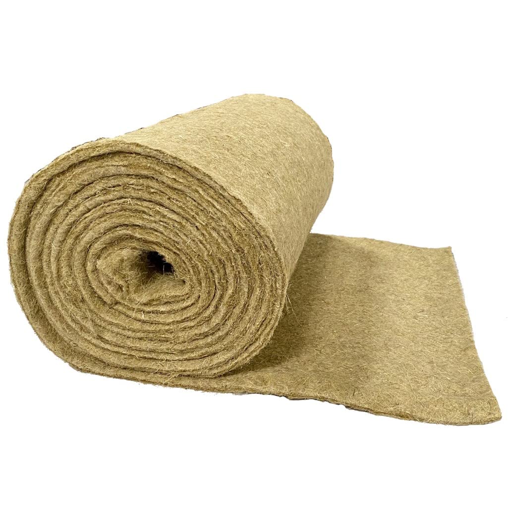 pemmiproducts Rodent Carpet 100% Hemp, sold by the meter, 0.80 m x 25.00 m x approx. 0.5 cm thick, Rodent Mat, Hemp Mat for rabbits, guinea pigs, rodents, Hemp mat.