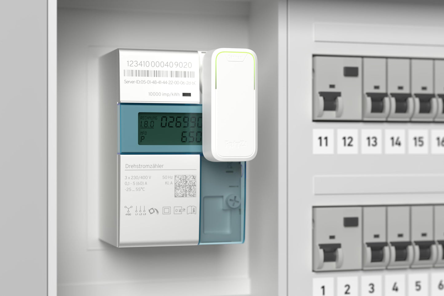 Fritz!Smart Energy 250 (smart power sensor, electricity consumption meter for optimizing energy costs, DECT compatible with Fritz!Box, monitor energy consumption via app or Fritz!OS)