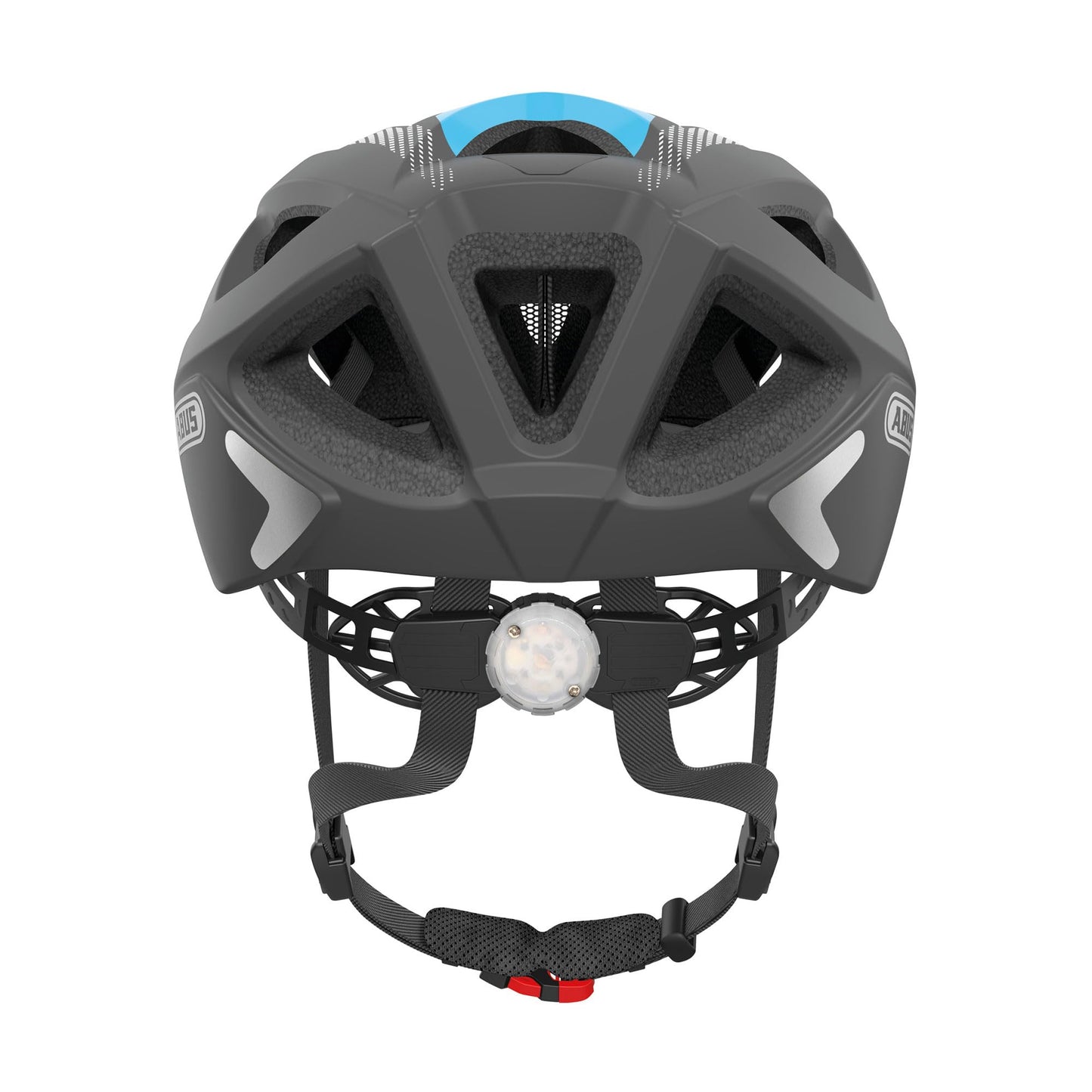 ABUS urban helmet Aduro 2.0 - versatile bike helmet with integrated light - sporty design for city commuting - for men and women - Grey/White, Size M