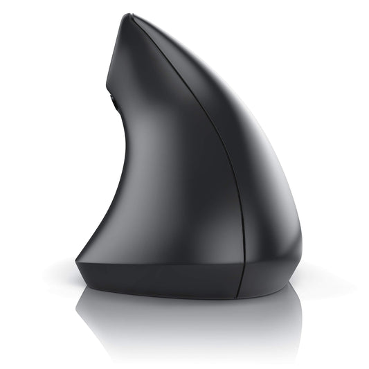 CSL - Optical Mouse - vertical design - ergonomic - prevents mouse arm tennis elbow - gentle on the arm - 5 buttons Black