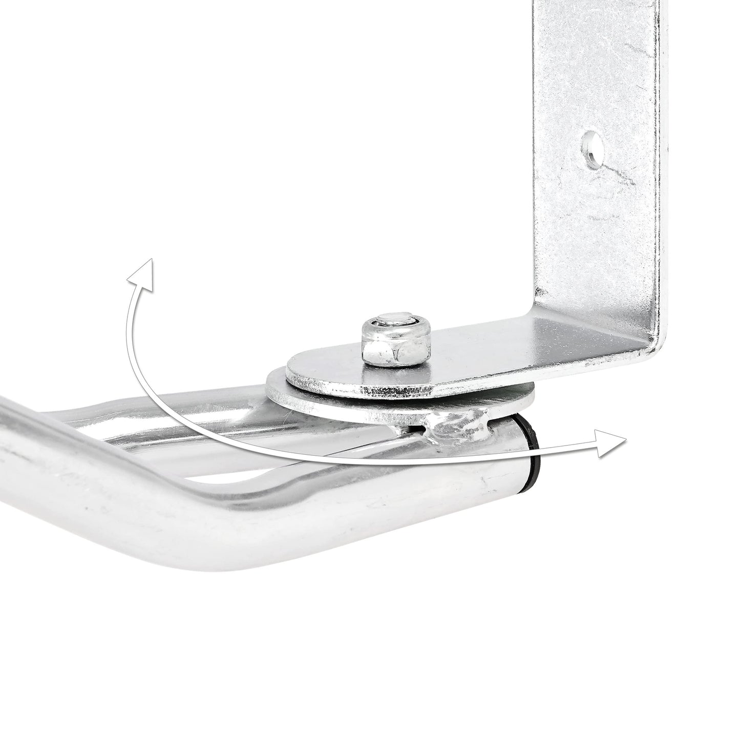 Relaxdays 2 x bike stands in set, wall-mounted as individual stands, adjustable, dimensions (HxWxD): 32.5 x 9 x 28.5 cm, silver.