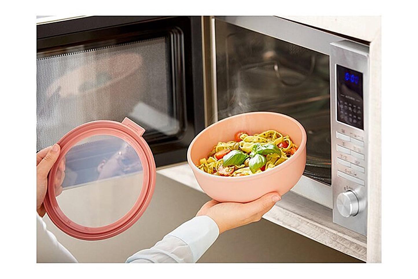 Mepal - Multibowl Cirqula Round 3-piece set - Storage containers with lids - Suitable for storage, refrigerator, freezer, & microwave use - 500 ml, 1000 ml & 2000 ml - Nordic Lilac