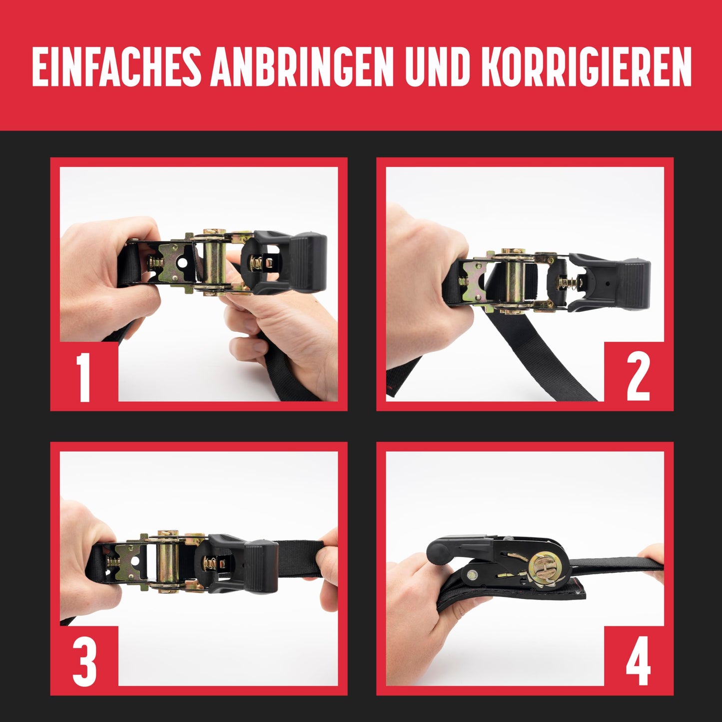 MAGMA | 2-Pack 3.5M Ratchet Straps with Scratch Protection | Ratchet Tie Downs | Strap Set | Tie Down Straps | Secure Kayak, Surfboard, Canoe, Bike, Motorcycle | Capacity: 1600kgf/Unit. Black