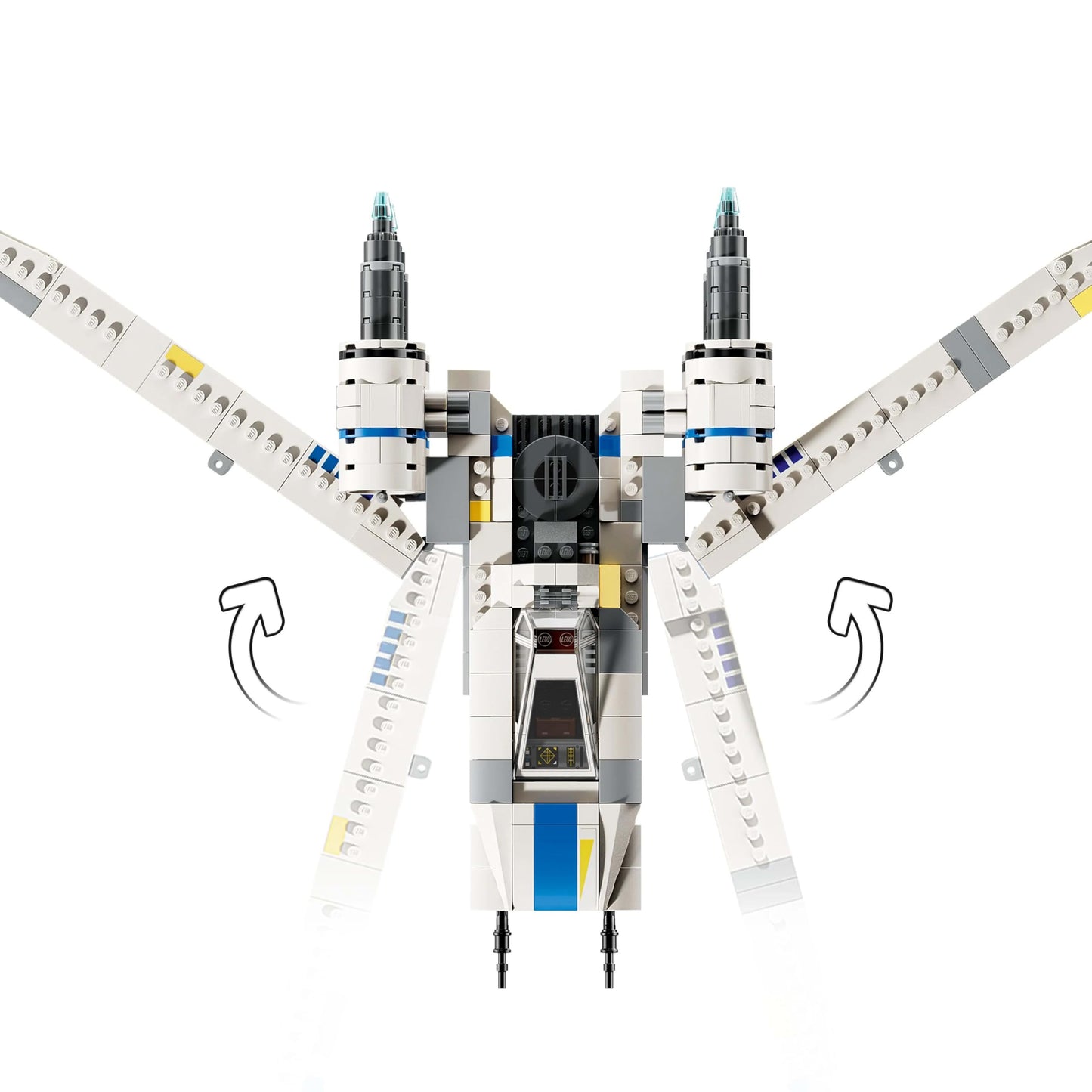 LEGO Star Wars 75399 Rebel U-Wing Starfighter - toy with swiveling wing function & 3 minifigures including Cassian Andor & K-2SO droid - gift for boys 8+ & Andor season 2 fans.
