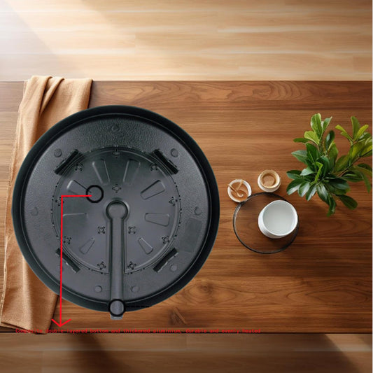 Korean-style grill pan with Maifan-coated surface, non-stick, smokeless grill plate for indoor and outdoor use, 32 x 32 cm.