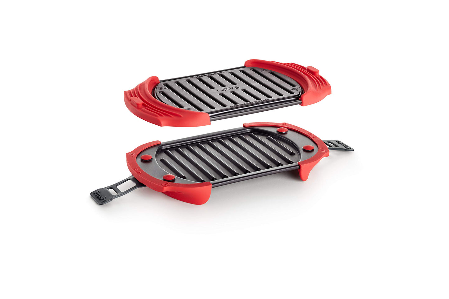 Lékué Microwave Grill, microwave grill, steel, red and black, 25.2 x 14.8 cm