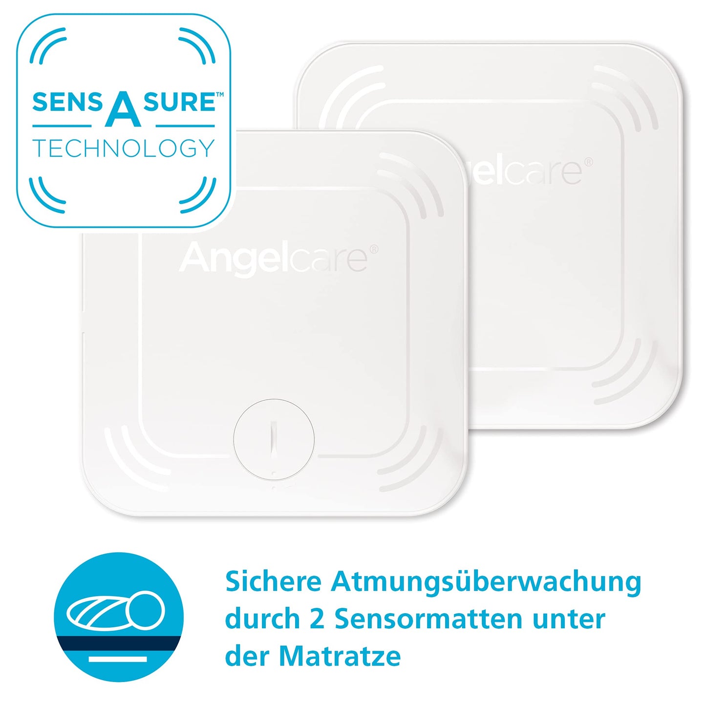 Angelcare SmartSensor Pro 3, 3-in-1 monitoring: video + audio + movement with wireless sensor pads, room temperature display.